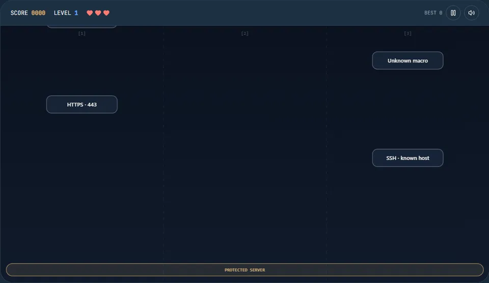 Screenshot of the Packet Patrol demo